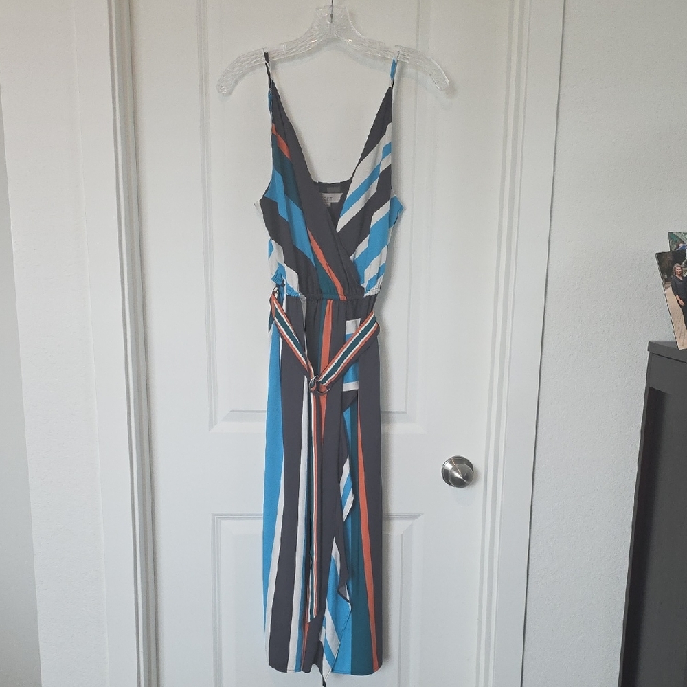 LOFT Multi-colored Striped Dress